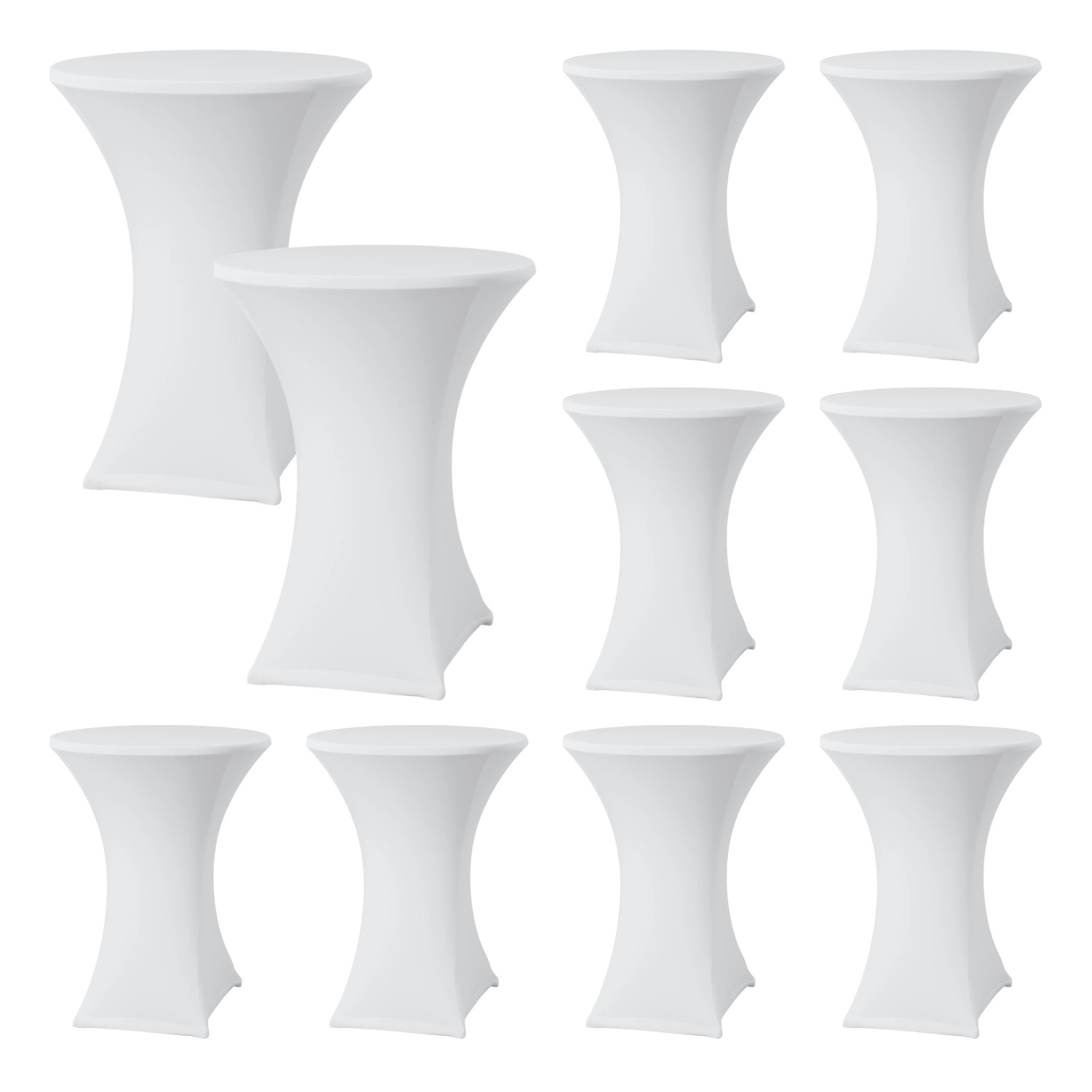 MegaPack 10 Fundas para Mesas Plegables Redondas Catering 80x110cm 7house Fundas Muebles Jardín 6